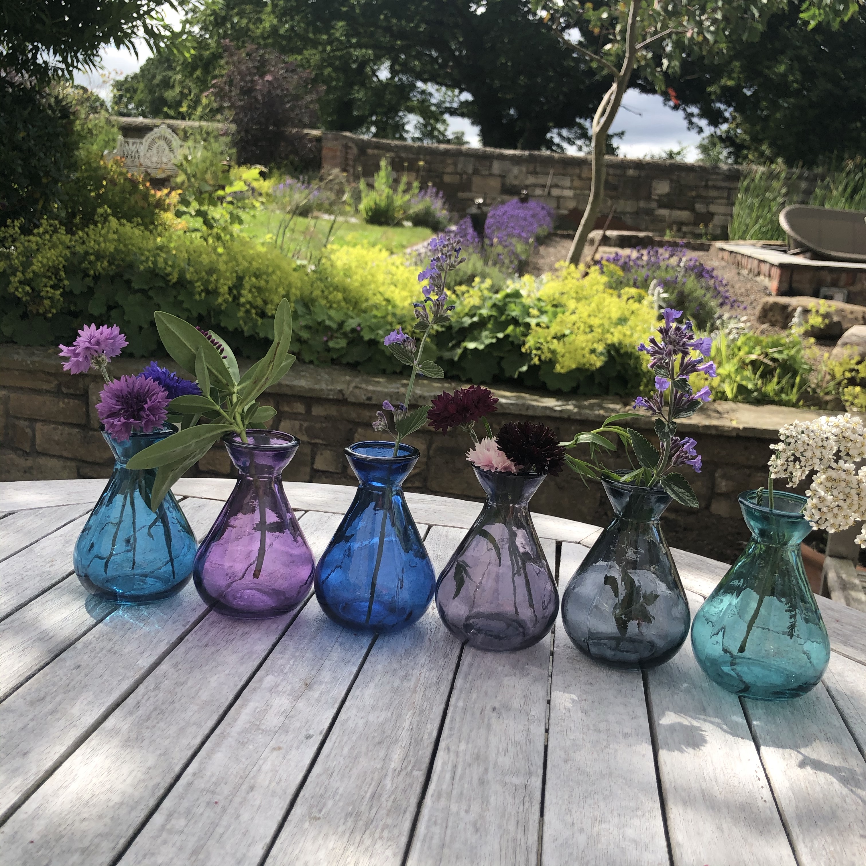 Bud vase - aqua blue