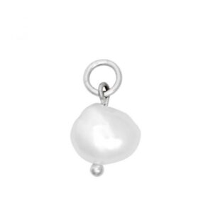 Polly Pearl Charm - silver