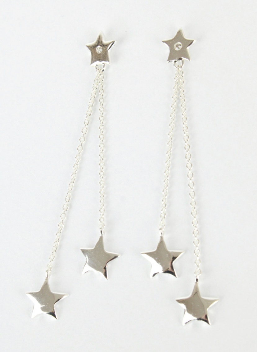 Star chain drop earring – gold – Pop and Flo