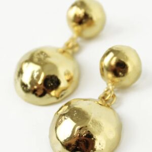 Nugget drop earring - gold