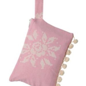 Clutch bag - pink pom pom