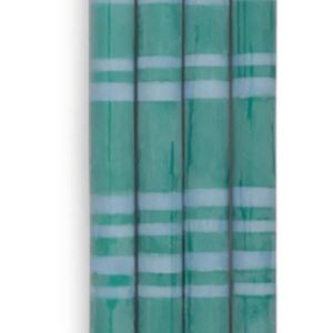 Beryl green & moonstone 2 striped dinner candles (box 4)