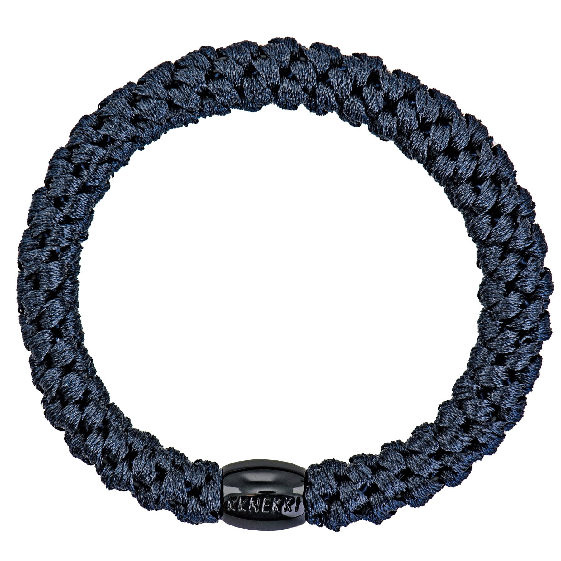 Woven hair bobble - navy