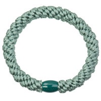 Woven hair bobble - faded green