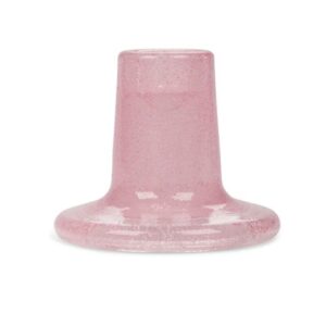 Bubble glass candle holder - pink