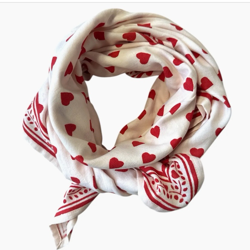 Cherry red love scarf