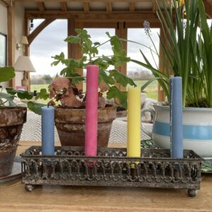 Antique style candle tray