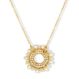 Pearl disc necklace
