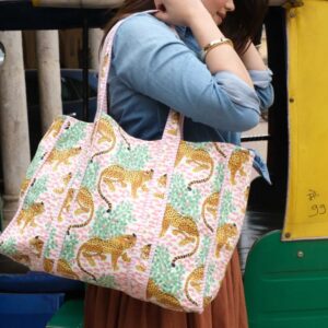Tote bag - pink cheetah