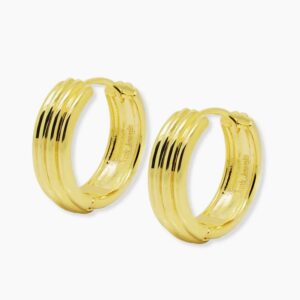 Cigar band chunky hoop - gold