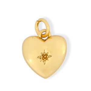 Locket heart Charm - gold