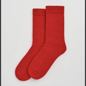 Merino wool socks - pillarbox red