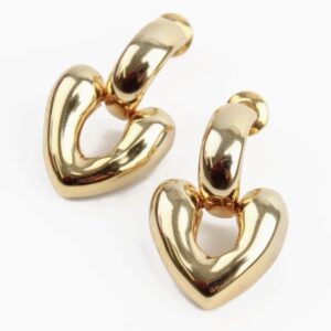 Statement heart hoops - gold