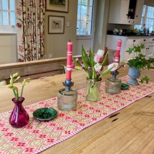 Quilted table runner - pinks
