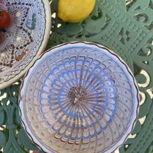 Romanian pottery - blue wave bowl
