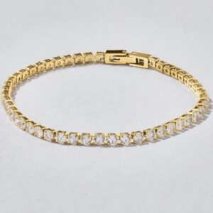 Gold tennis bracelet