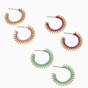 Summer fun hoops - coral pink