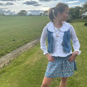 Popsta Mini skirt - Flora Blue