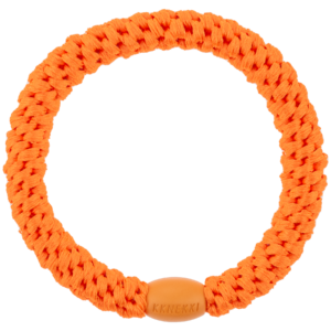 Woven hair bobble - neon orange