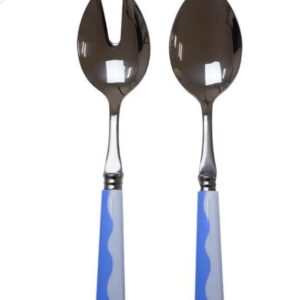 Wave Salad Servers - Periwinkle & Blue