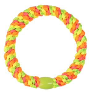 Woven hair bobble - neon mix