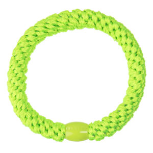 Woven hair bobble - neon yellow