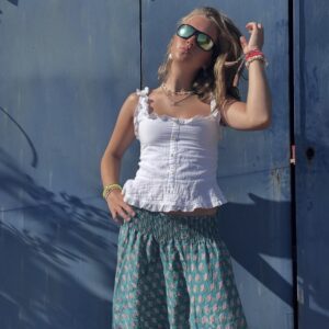 Popsta Maxi skirt - Agni Blue