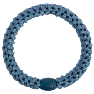 Woven hair bobble - Dusty blue