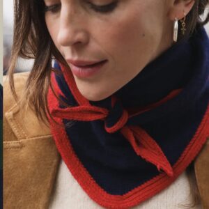 Sophie Scarf - Two tone navy/red